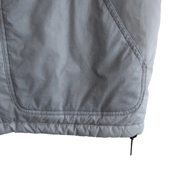 Filson Mens Light Grey Vest Size Large Nylon Primaloft Pockets Waist Drawcord - Picture 6 of 10